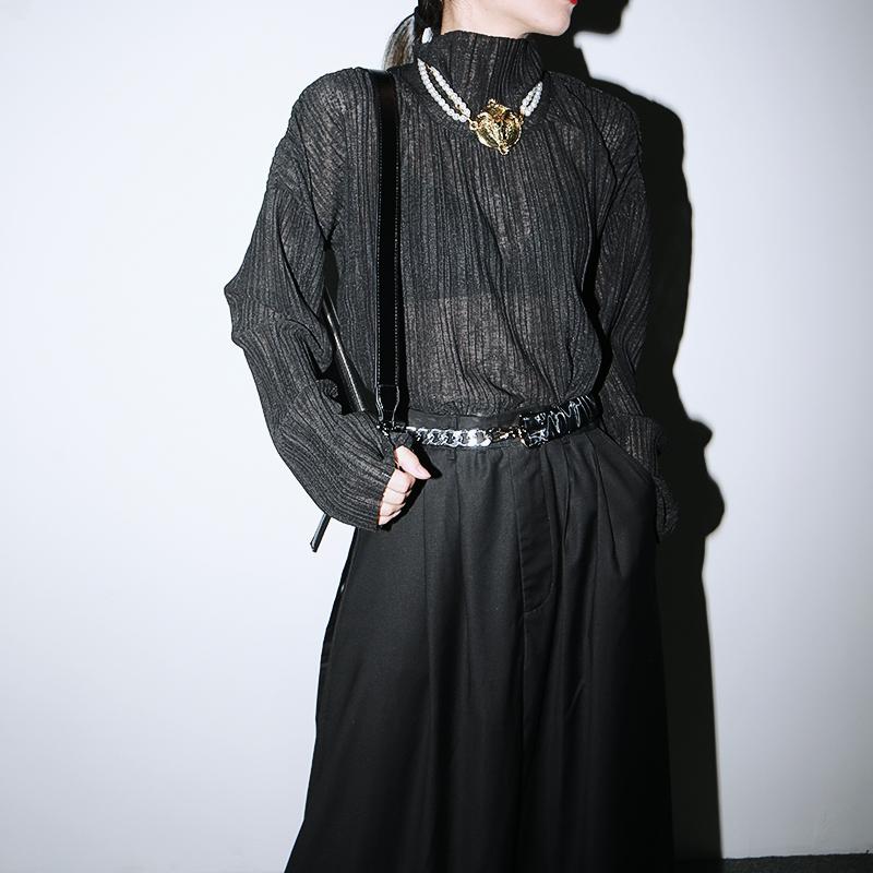 Marigold Shadows shirts Takiyo Pleated Long Sleeve Shirt