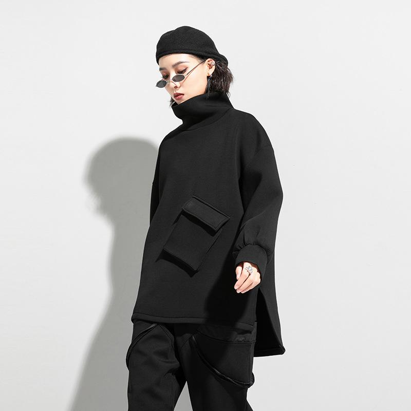 Marigold Shadows shirts Tamaka Pocket Turtleneck Long Sleeve Shirt