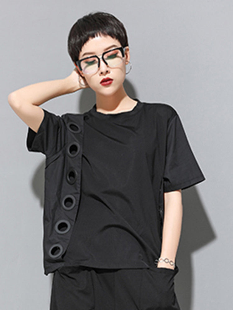 Marigold Shadows Shirts Tokiko O-Neck Short Sleeve Shirt