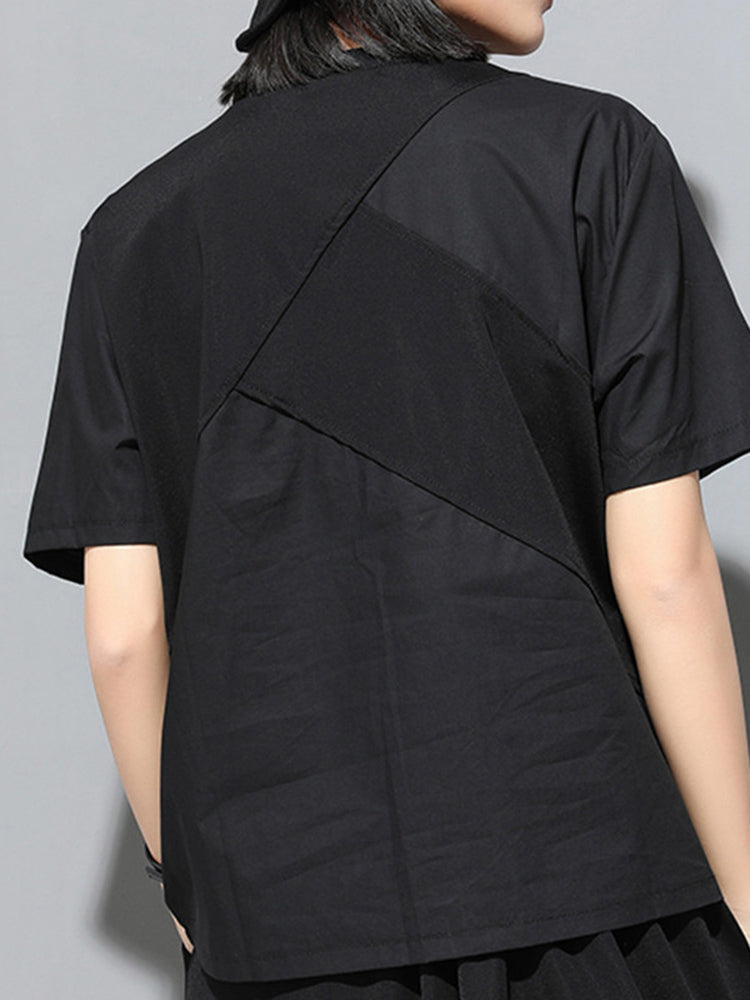 Marigold Shadows Shirts Tokiko O-Neck Short Sleeve Shirt