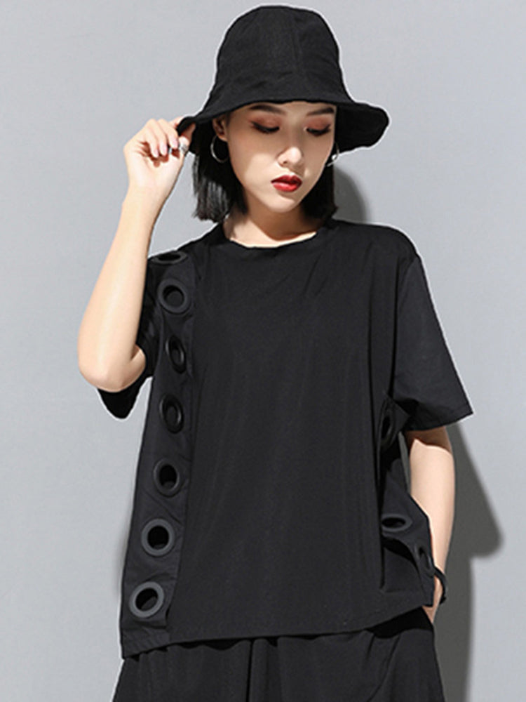 Marigold Shadows Shirts Tokiko O-Neck Short Sleeve Shirt