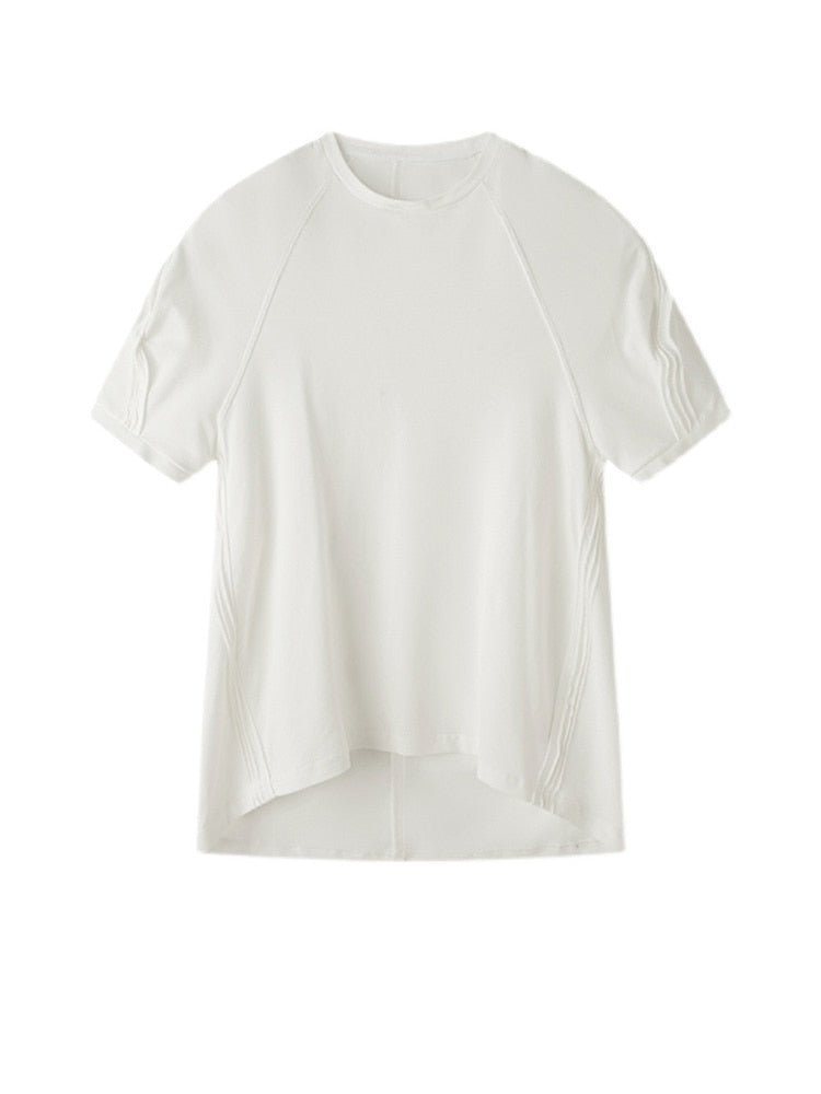 Marigold Shadows Shirts & Tops Bastik Round Neck Tee - White