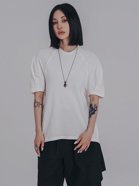 Marigold Shadows Shirts & Tops Bastik Round Neck Tee - White