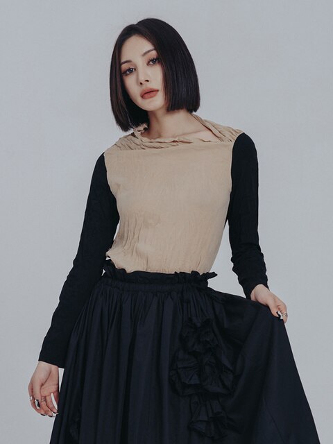 Marigold Shadows Shirts & Tops Contreau Long Sleeve Shirt