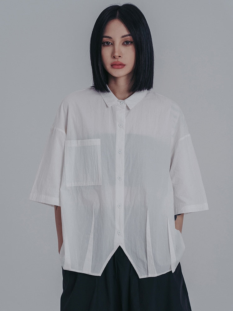 Marigold Shadows Shirts & Tops Spreece Patio Shirt - White