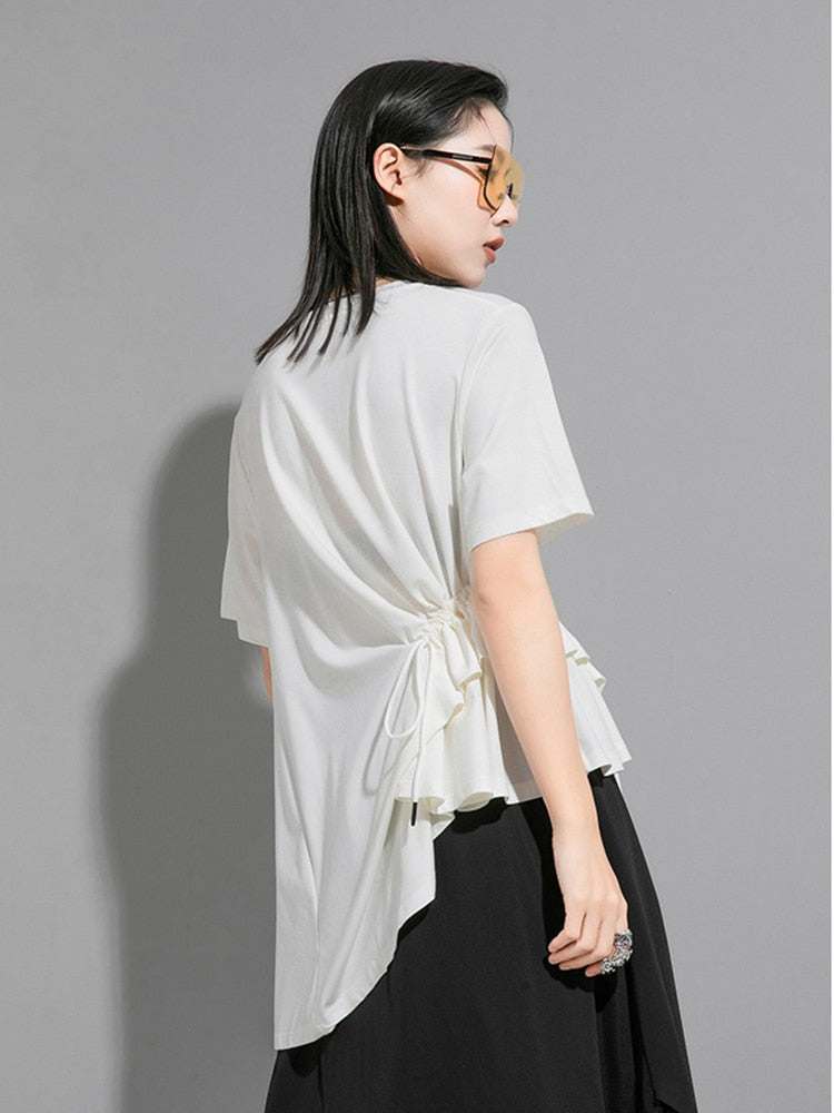 Marigold Shadows Shirts & Tops Sween Drawstring Shirt - White