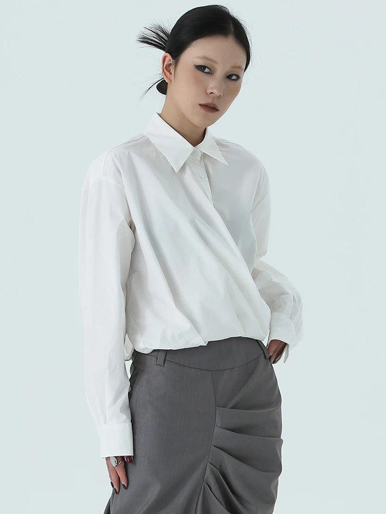 Marigold Shadows Shirts Yanada Wrap Blouse