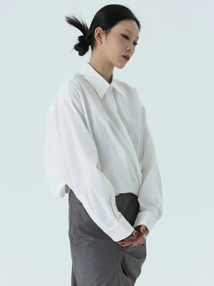 Marigold Shadows Shirts Yanada Wrap Blouse