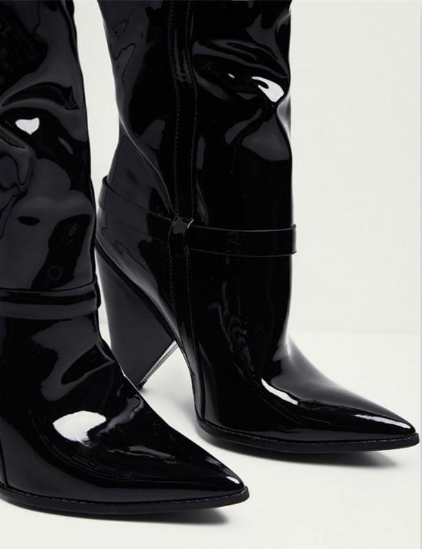 Marigold Shadows shoes Naoyuki Vegan Leather Over the Knee Boots