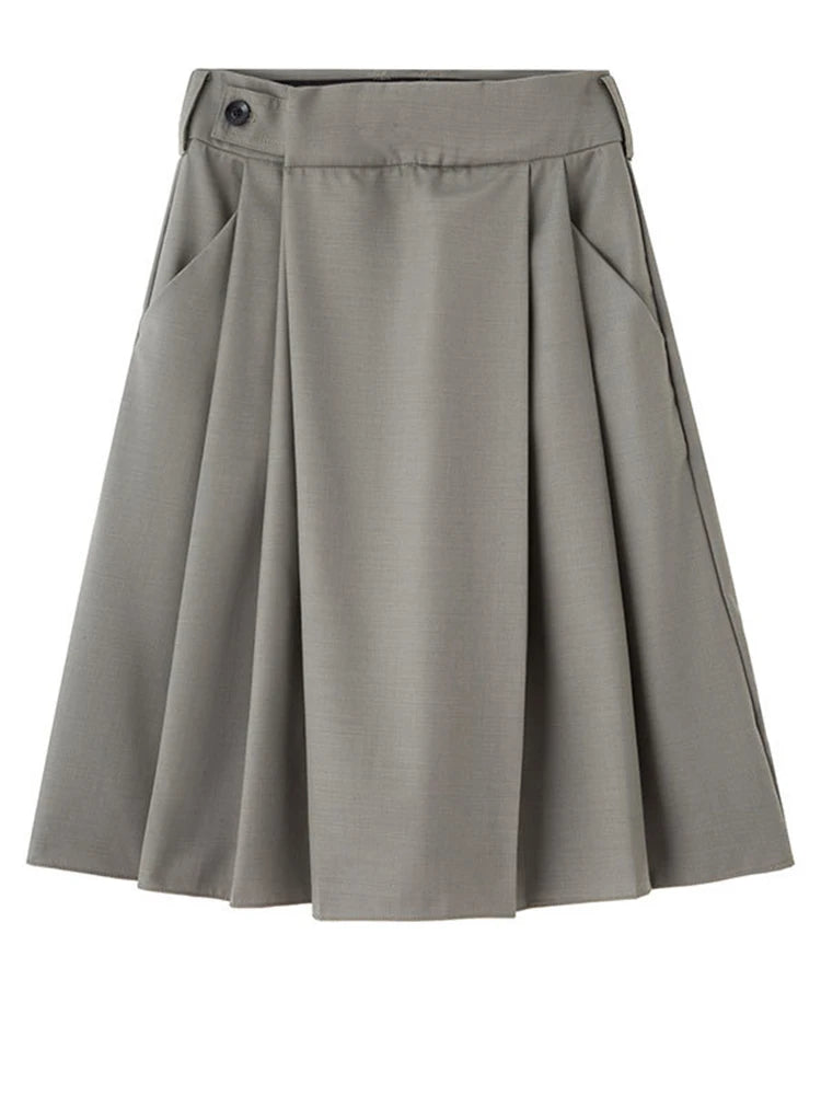 Marigold Shadows Skirt Keetah High Waist Pleated Skirt Shorts