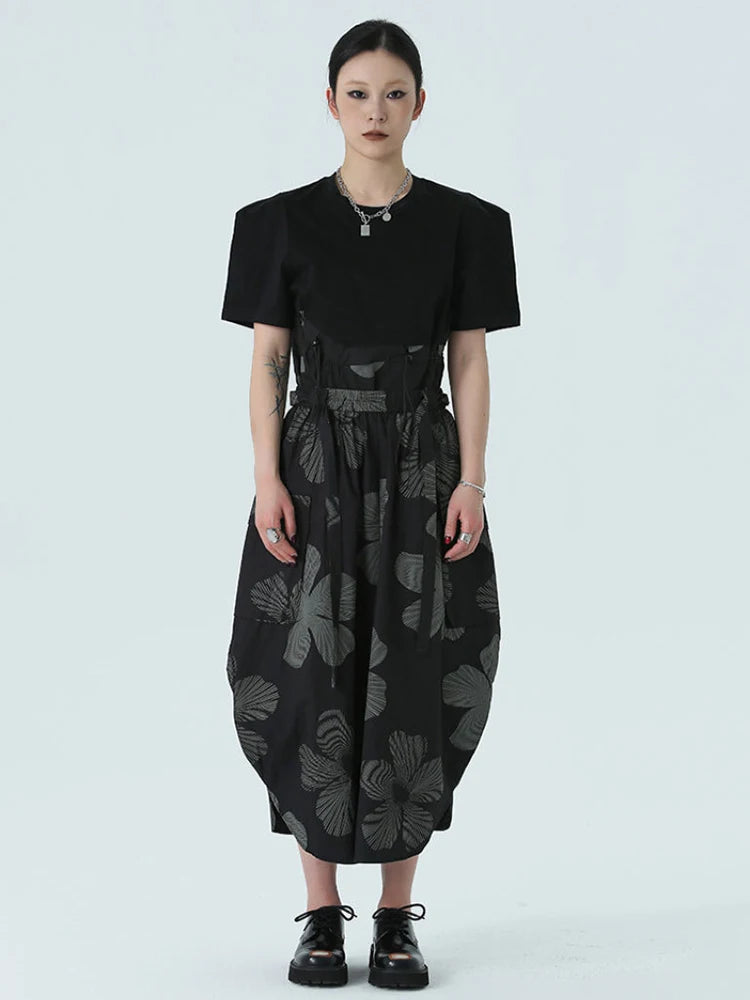 オリジナル lady】 the 【melt flower skirt shadow スカート 