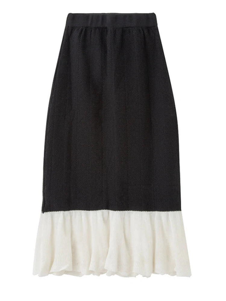 Marigold Shadows Skirts Chambrey Cutout Skirt