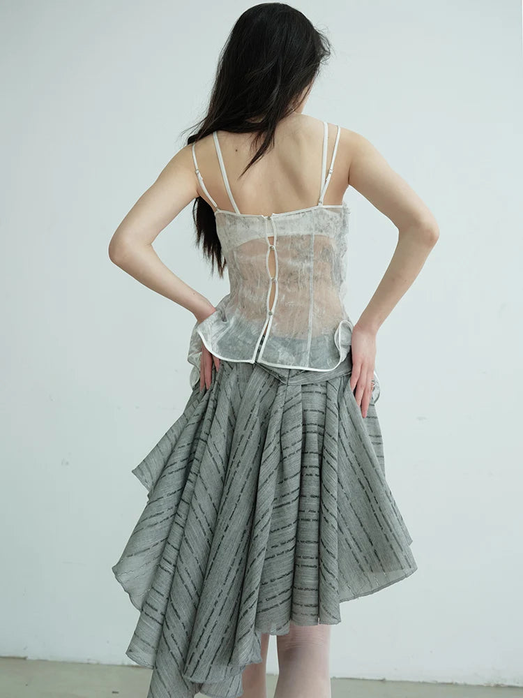 Marigold Shadows Skirts *** Charlie Layered Ruffle Skirt