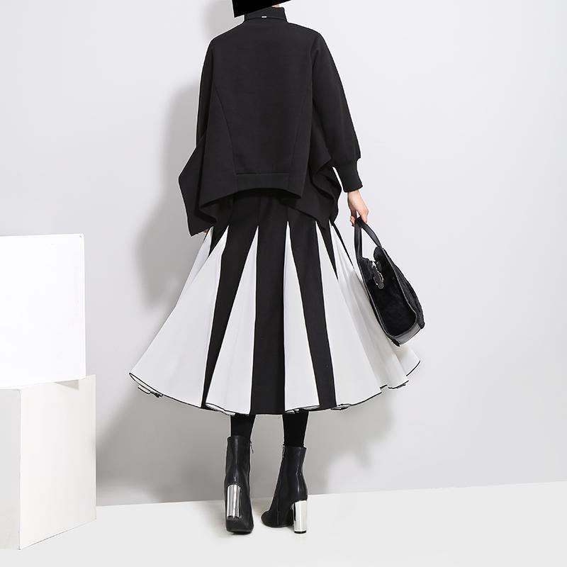 Marigold Shadows skirts Nadab Peek Pleat Skirt - Black