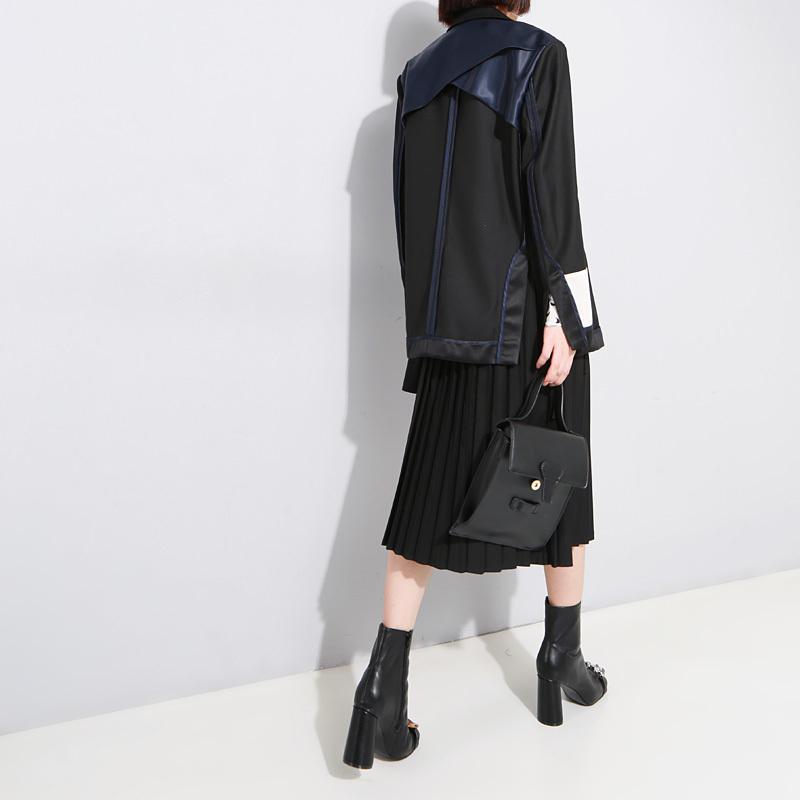 Marigold Shadows skirts Nagi Pleated Asymmetrical Skirt - Black