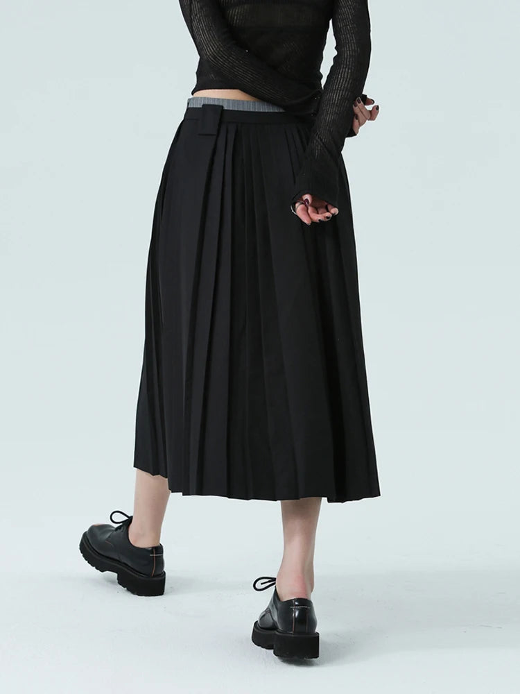 Marigold Shadows Skirts Nandeen Pleated A-line Skirt