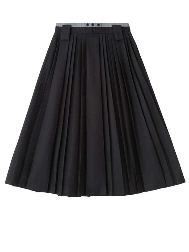 Marigold Shadows Skirts Nandeen Pleated A-line Skirt