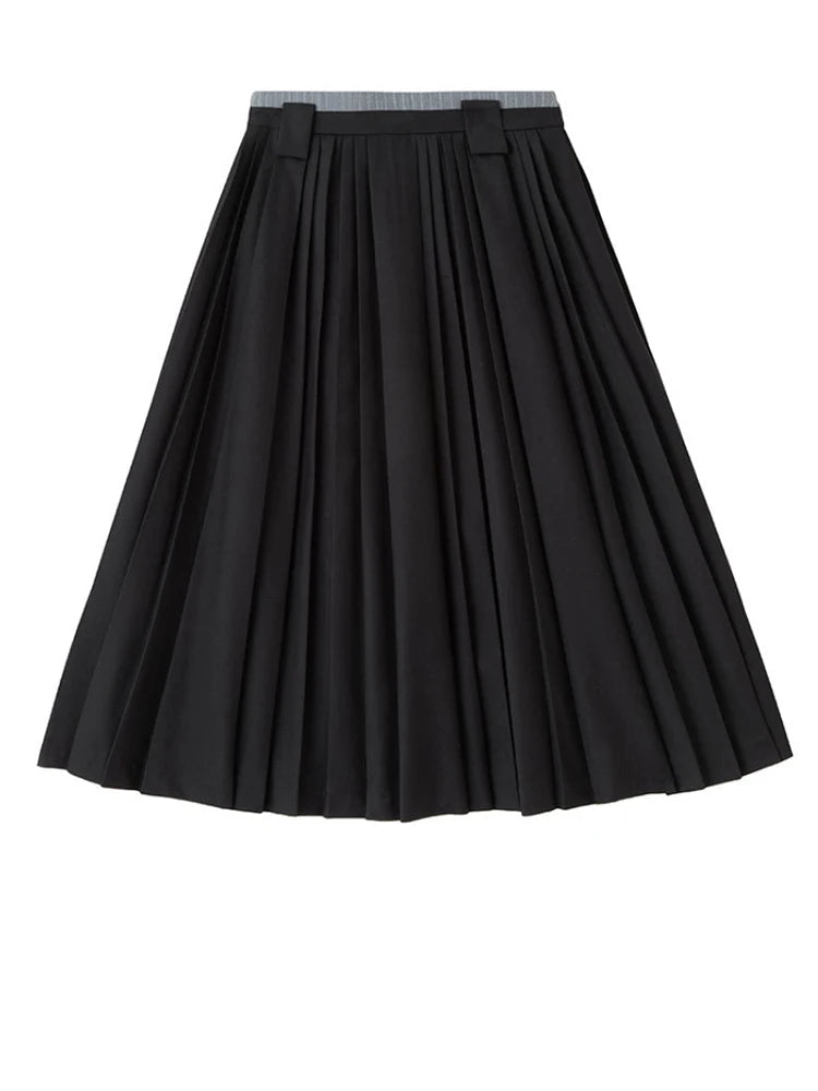 Marigold Shadows Skirts Nandeen Pleated A-line Skirt