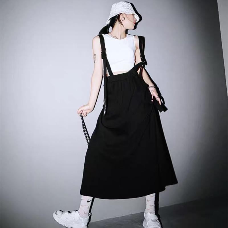 Marigold Shadows skirts Okemia Pocket Overall Skirt - Black