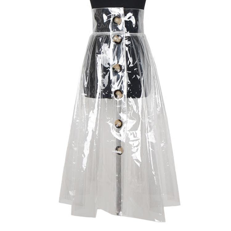 Marigold Shadows skirts Plastique Button Up Skirt