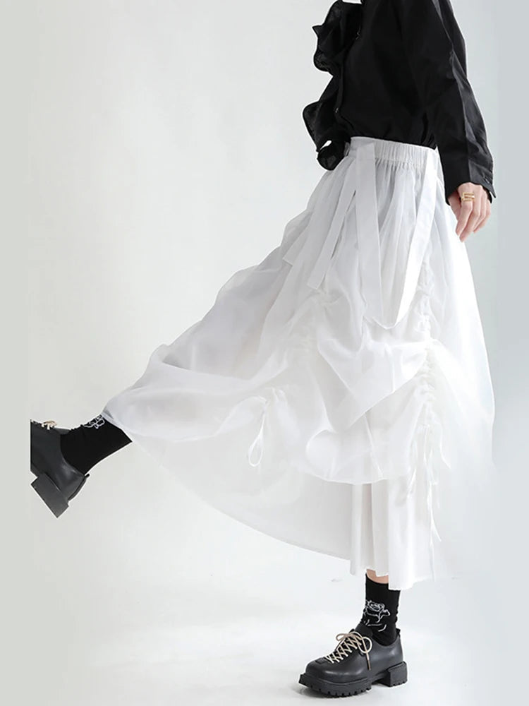 Marigold Shadows Skirts Ranada Rouched Overall Skirt