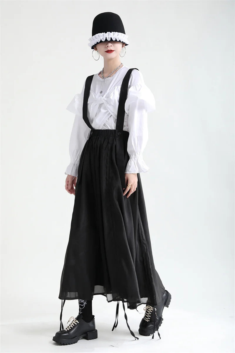 Marigold Shadows Skirts Ranada Rouched Overall Skirt