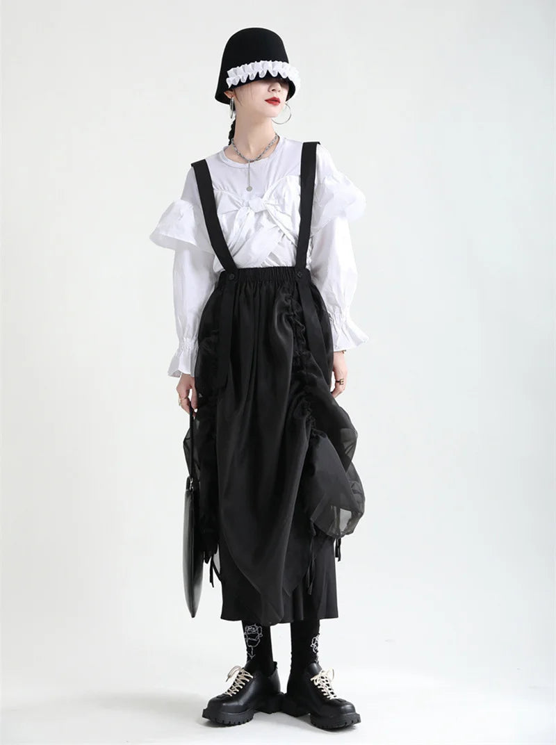 Marigold Shadows Skirts Ranada Rouched Overall Skirt