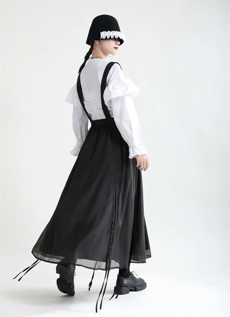 Marigold Shadows Skirts Ranada Rouched Overall Skirt