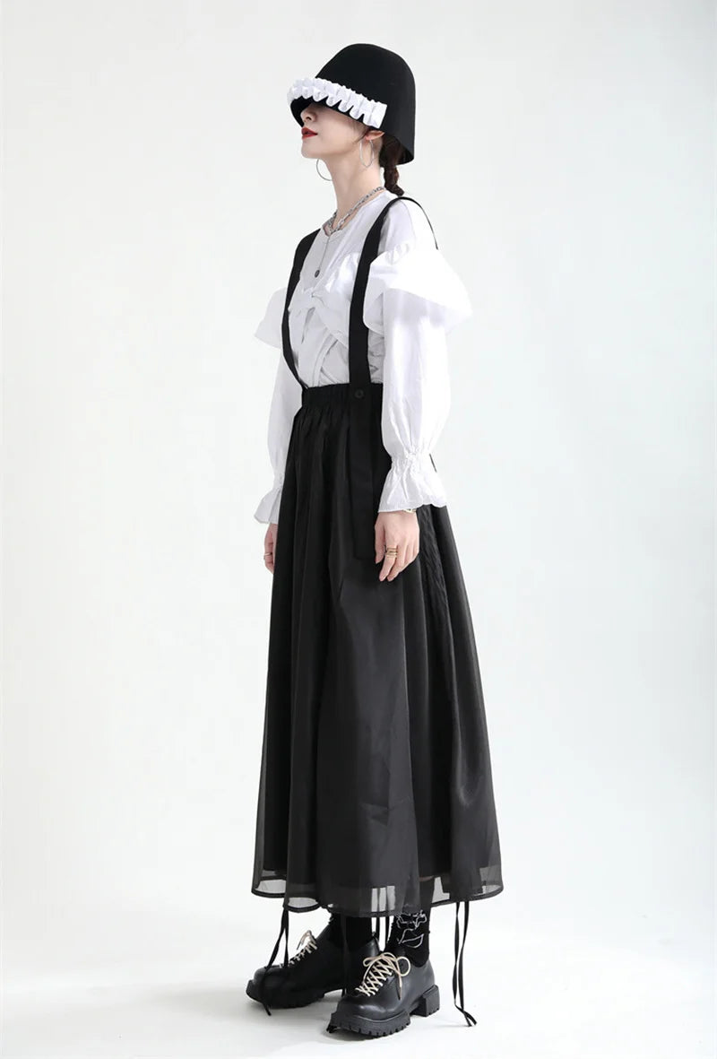 Marigold Shadows Skirts Ranada Rouched Overall Skirt