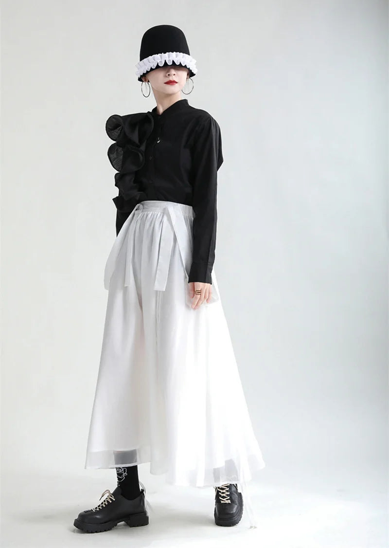 Marigold Shadows Skirts Ranada Rouched Overall Skirt