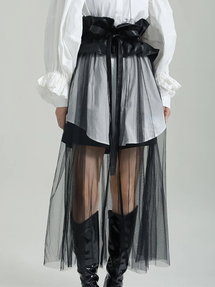 Marigold Shadows Skirts Rufus Sheer Tulle Skirt