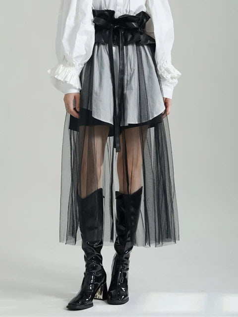 Marigold Shadows Skirts Rufus Sheer Tulle Skirt