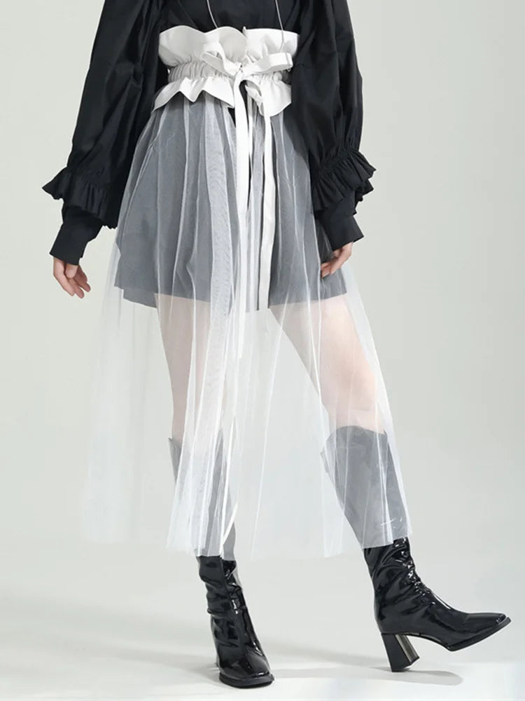 Marigold Shadows Skirts Rufus Sheer Tulle Skirt