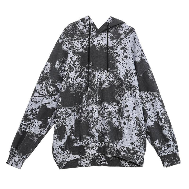 Marigold Shadows sweaters Rila Splatter Print Hoodie - Gray