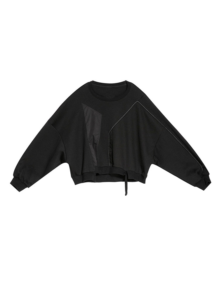 Marigold Shadows Sweatshirts Hatsu Irregular Sweatshirt - Black