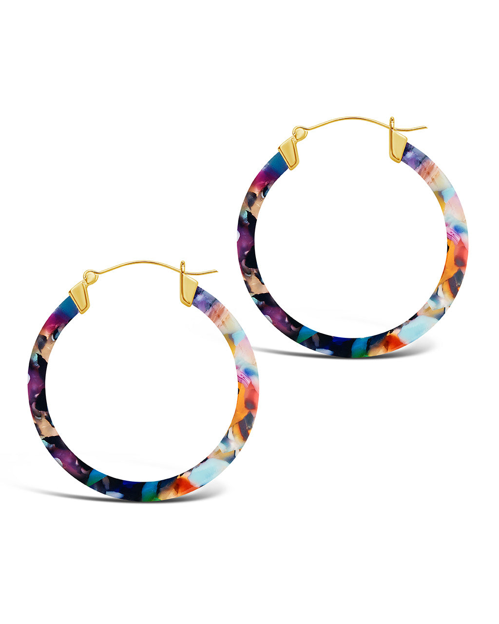 Sterling Forever 50mm Resin Hoop Earrings by Sterling Forever