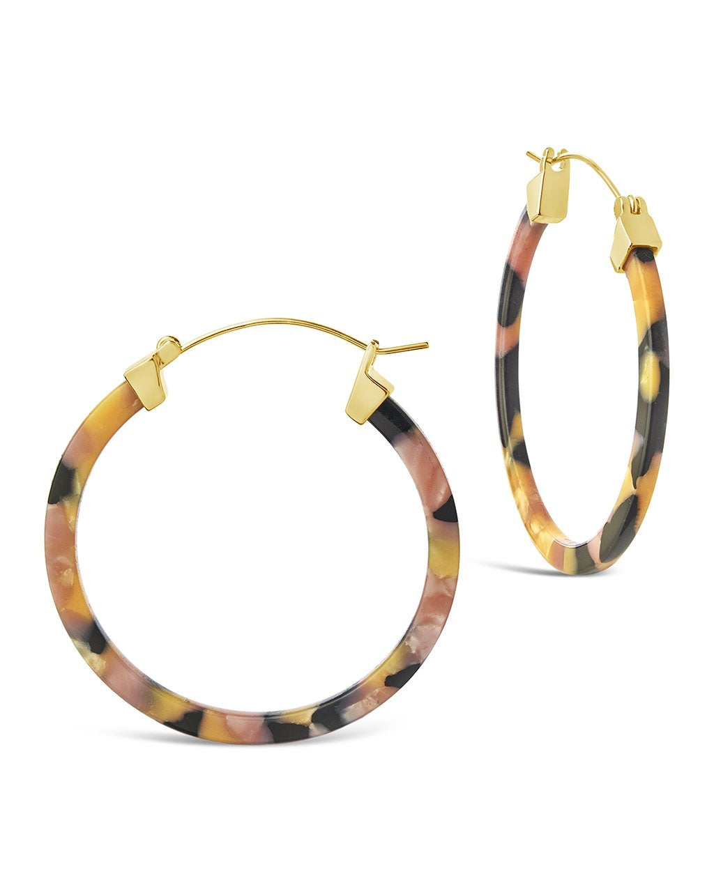 Sterling Forever 50mm Resin Hoop Earrings by Sterling Forever