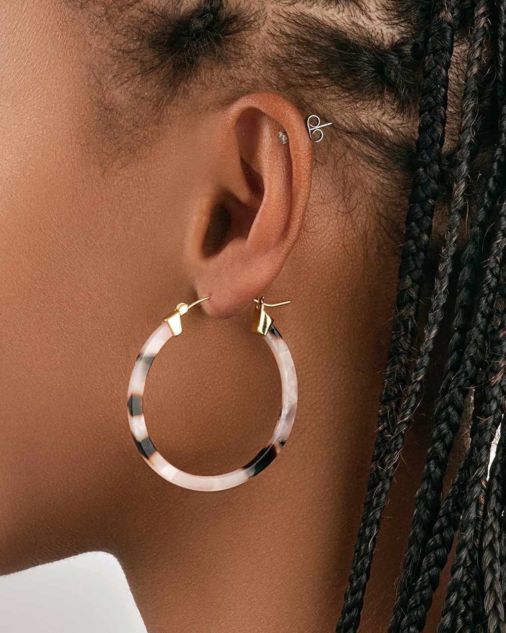 Sterling Forever 50mm Resin Hoop Earrings by Sterling Forever