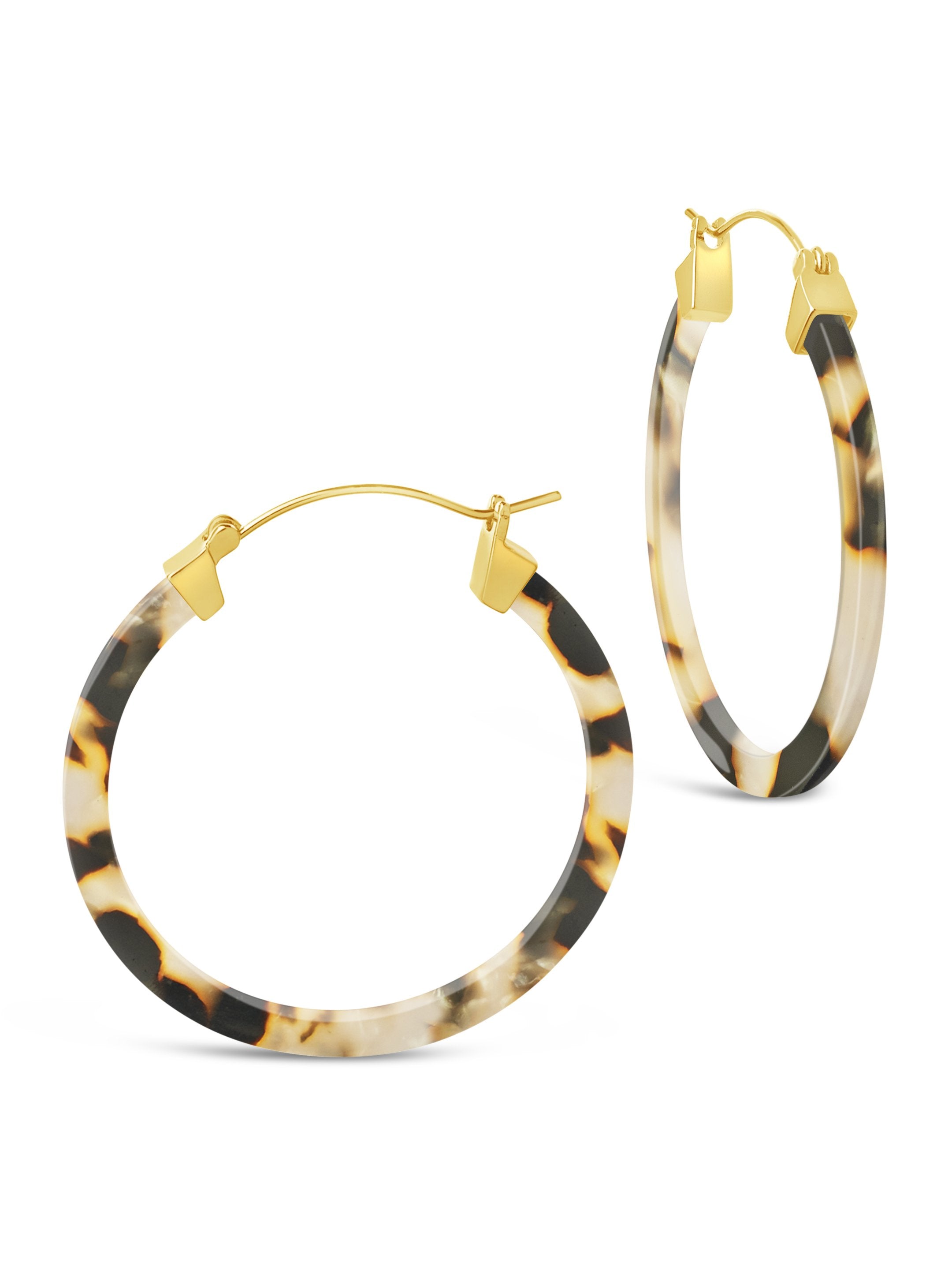 Sterling Forever 50mm Resin Hoop Earrings by Sterling Forever