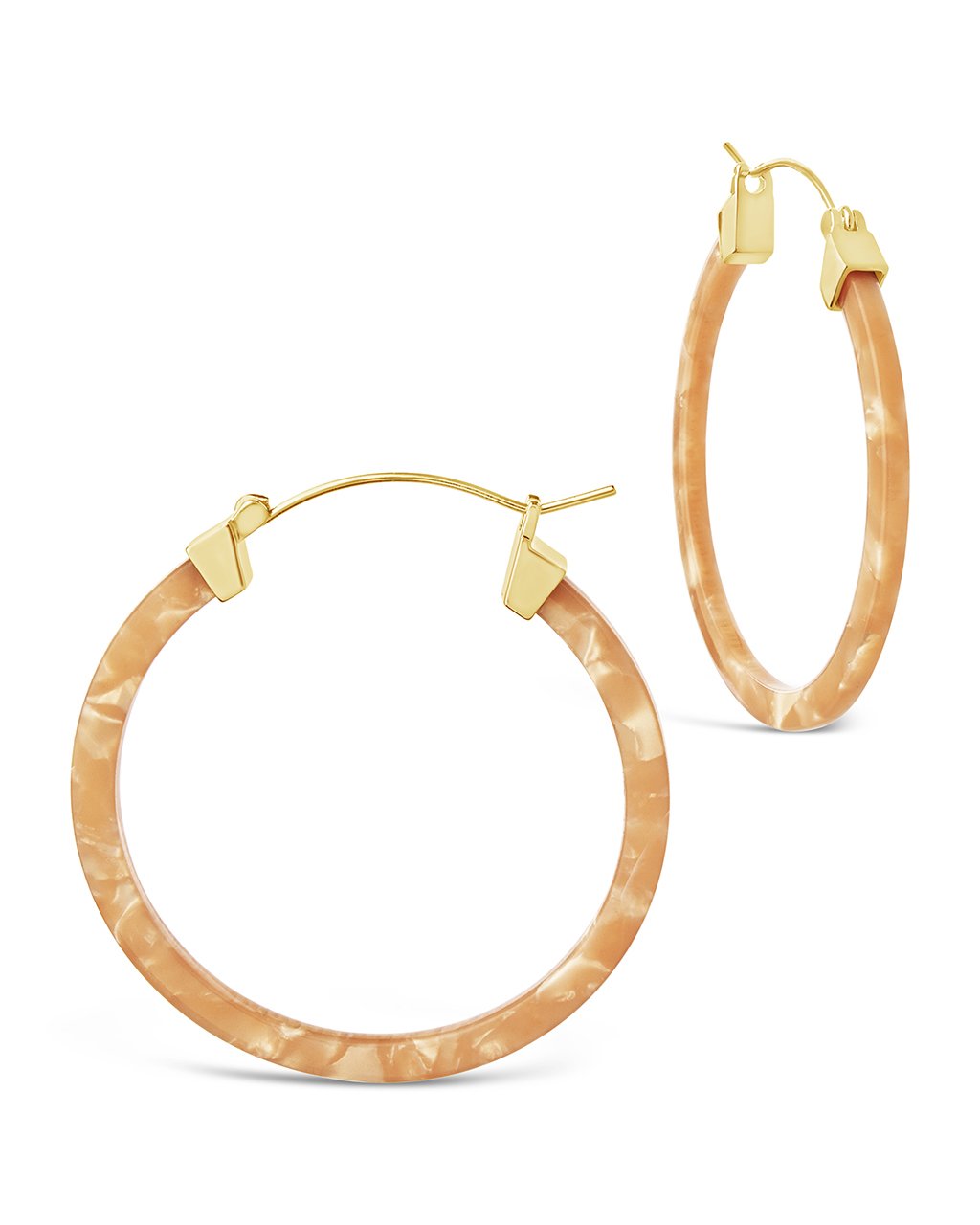 Sterling Forever 50mm Resin Hoop Earrings by Sterling Forever