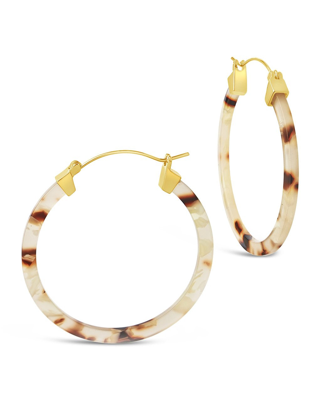 Sterling Forever 50mm Resin Hoop Earrings by Sterling Forever