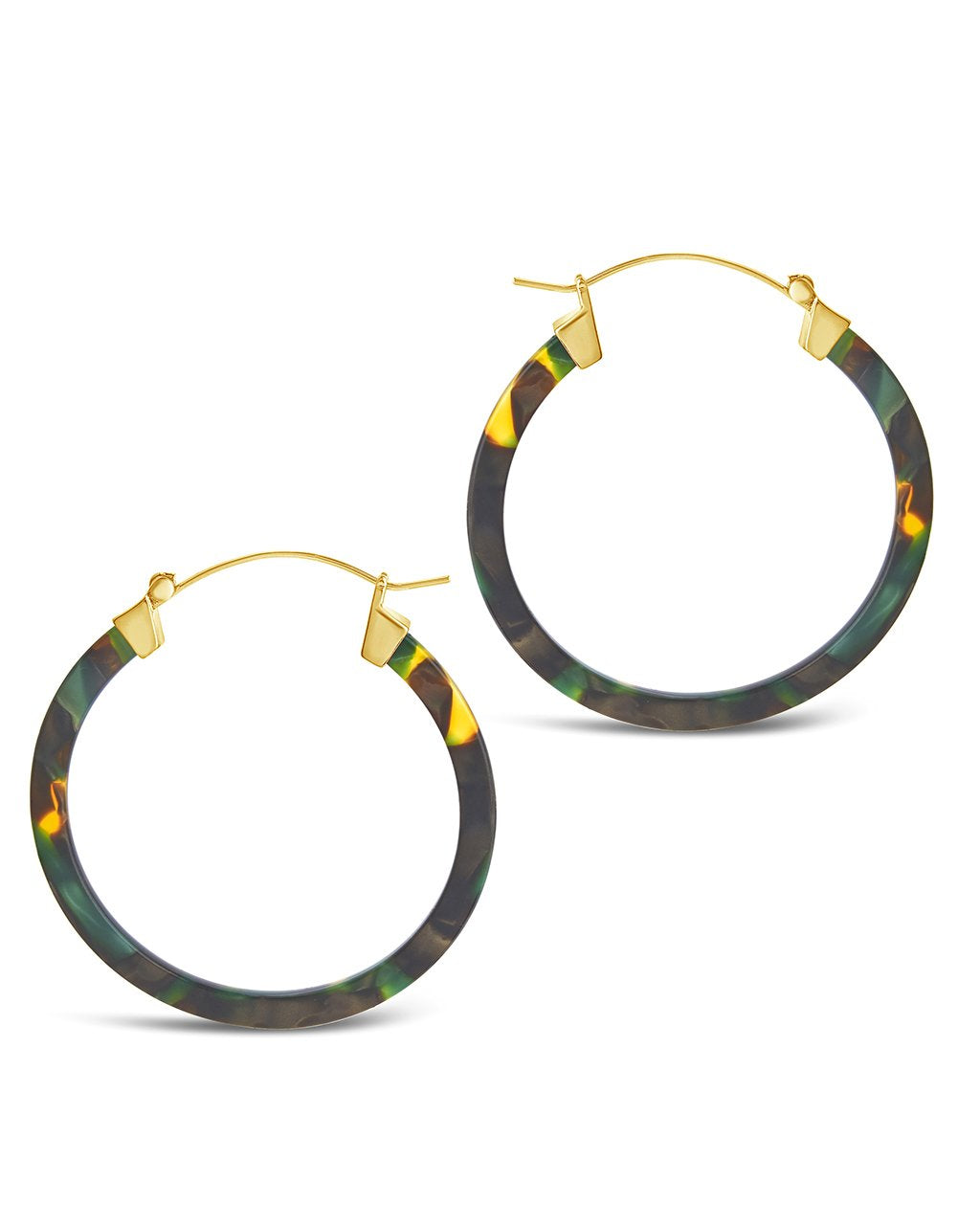 Sterling Forever 50mm Resin Hoop Earrings by Sterling Forever