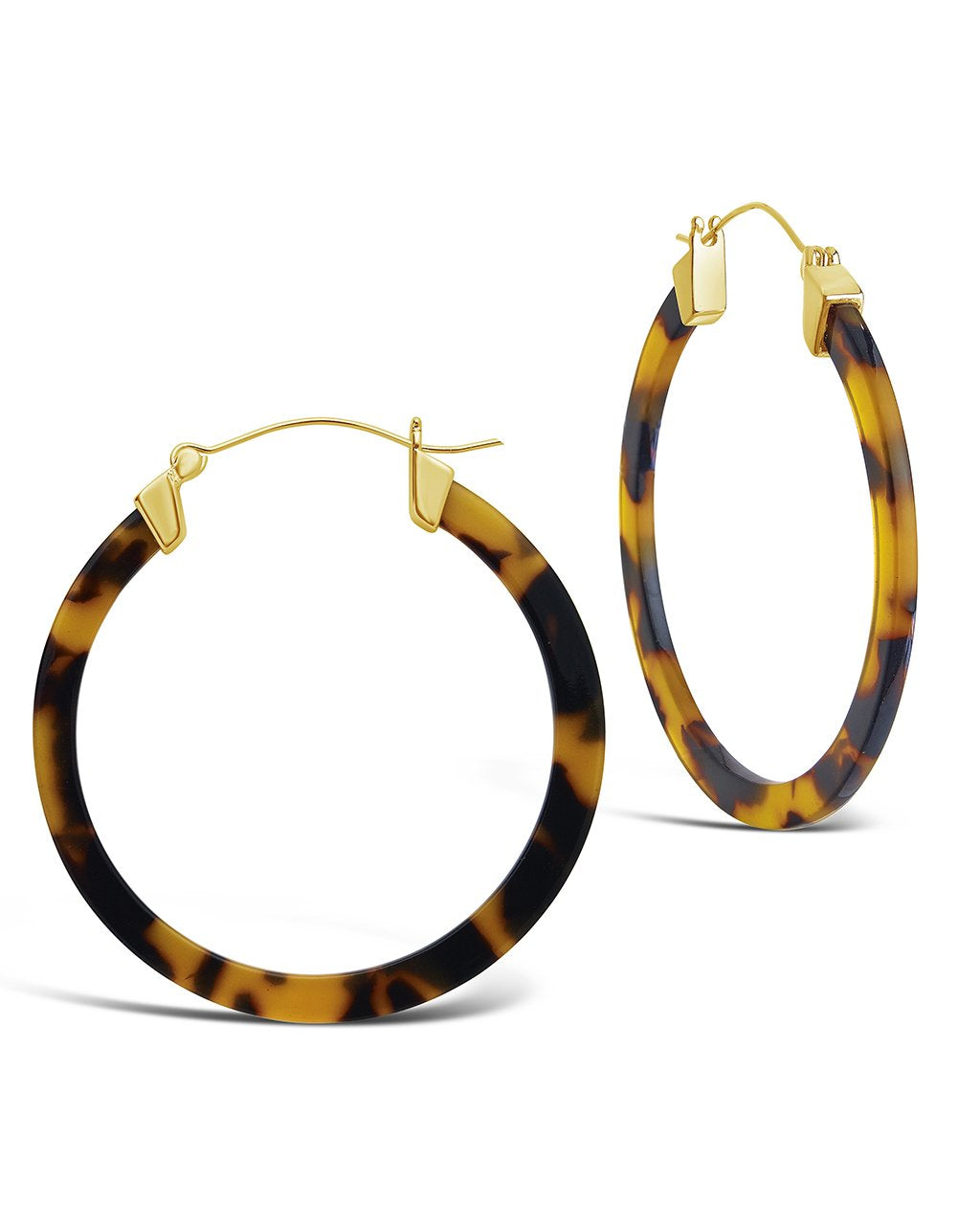 Sterling Forever 50mm Resin Hoop Earrings by Sterling Forever