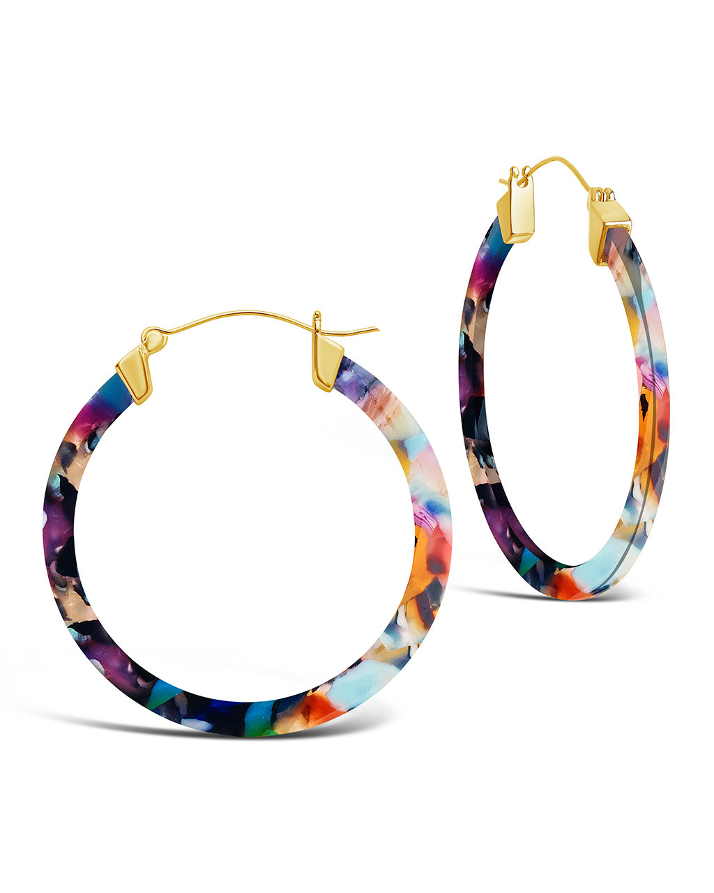 Sterling Forever 50mm Resin Hoop Earrings by Sterling Forever