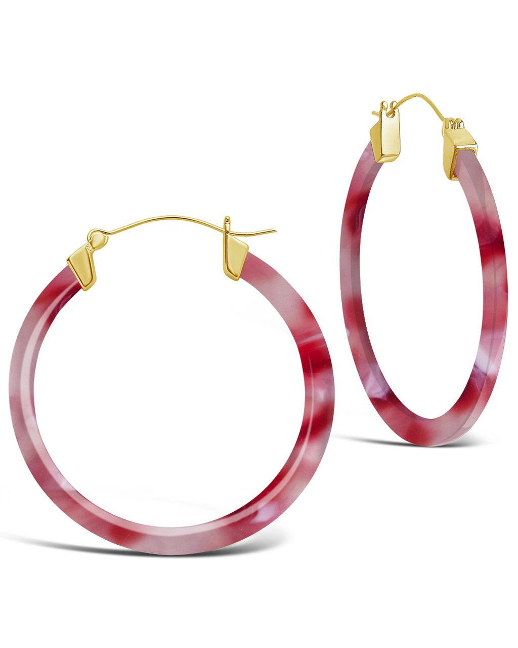 Sterling Forever 50mm Resin Hoop Earrings by Sterling Forever