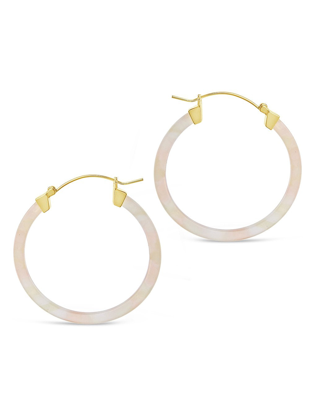 Sterling Forever 50mm Resin Hoop Earrings by Sterling Forever