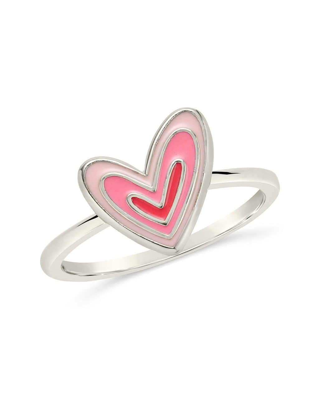 Sterling Forever Amanda Enamel Heart Ring by Sterling Forever