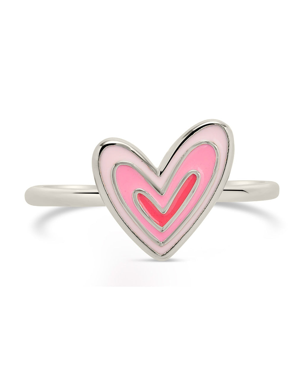 Sterling Forever Amanda Enamel Heart Ring by Sterling Forever