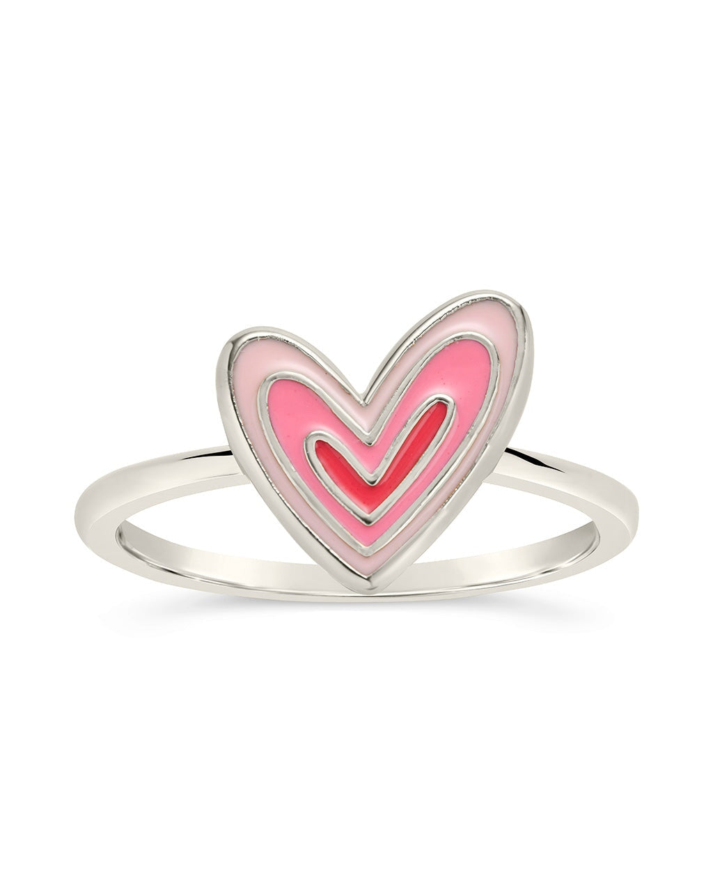 Sterling Forever Amanda Enamel Heart Ring by Sterling Forever