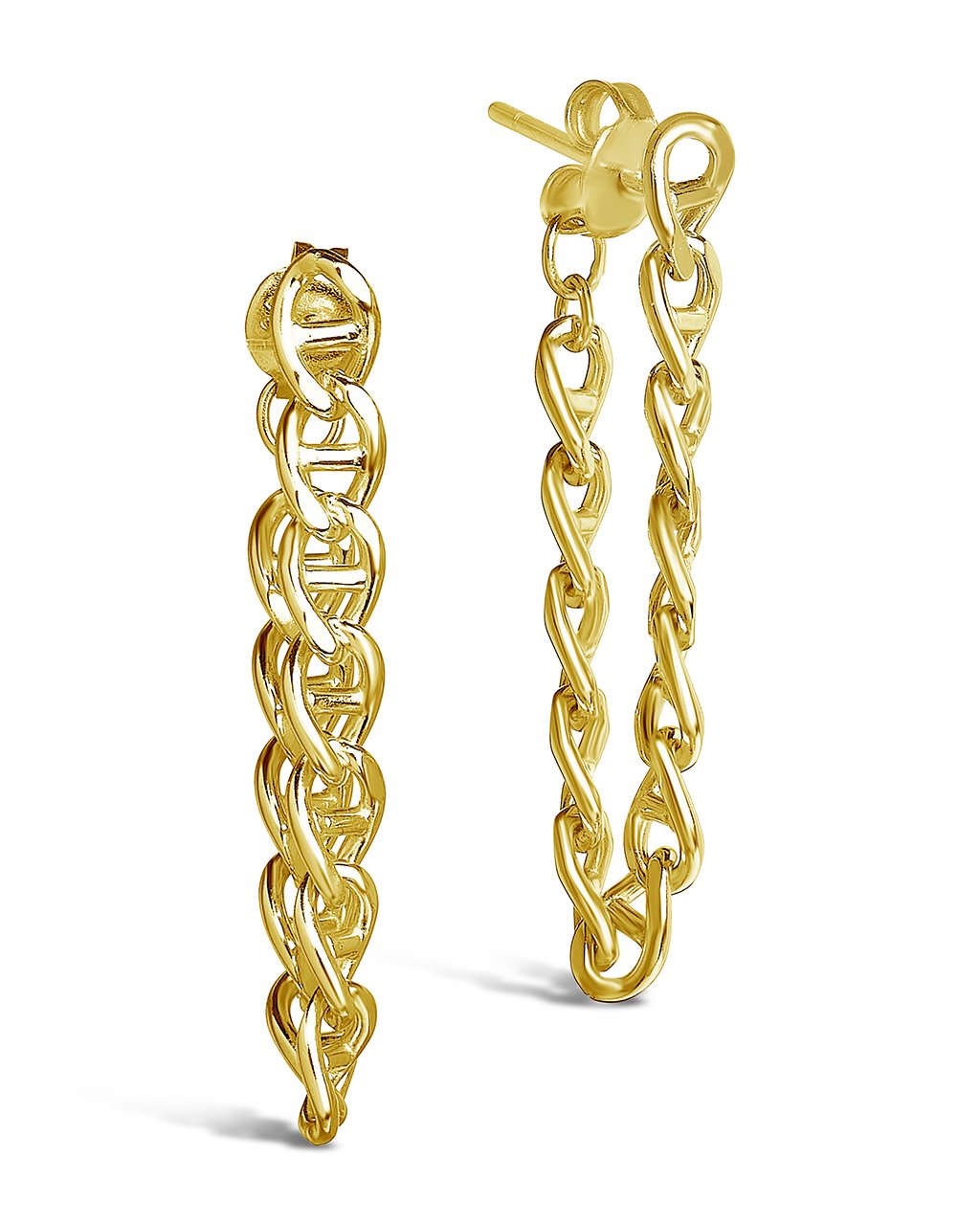 Sterling Forever Anchor Chain Drop Studs by Sterling Forever